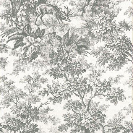   Stag Toile Moss Révolution Papers (Little Greene)