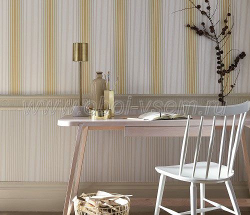 Обои  Ombre Stripe Lichen Doric Painted Papers (Little Greene)