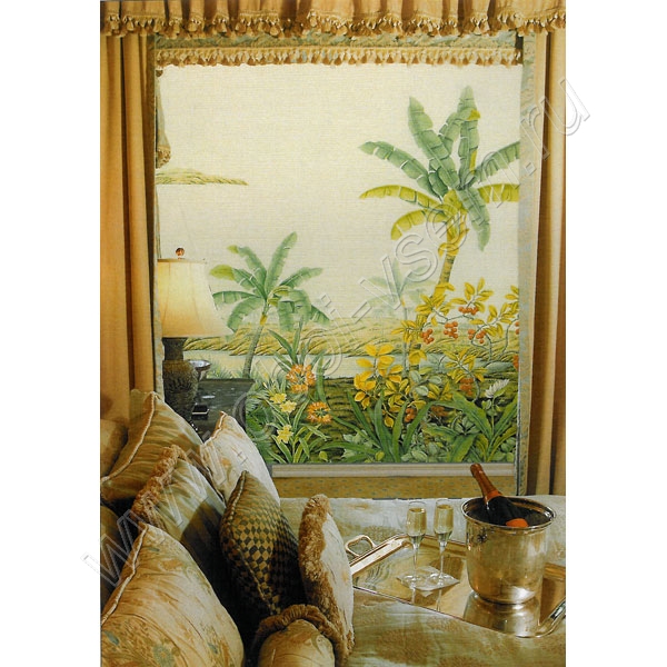   Tropical Landscape Fine Painted Decor (Paul Montgomery)